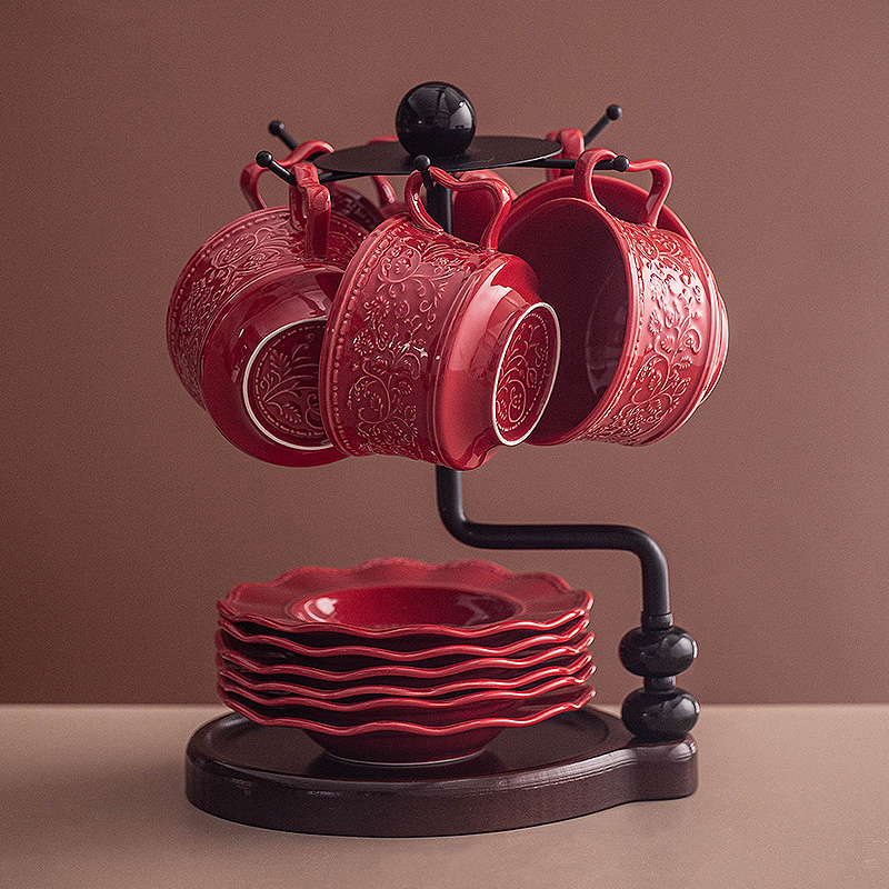Coffee Tea Festival - Retro festive coffee cup and saucer