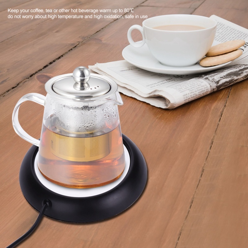 Coffee Tea Warmer - Heat Beverage USB Wood Grain Cup
