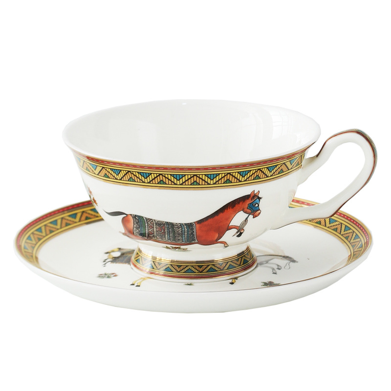 Coffee Tea Gift - Porcelain Tea Cup and Saucer Set