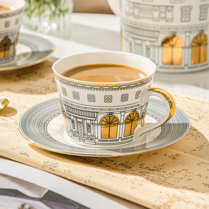 Coffee Tea Catering - Architectural Cup and Saucer Coffee Mug