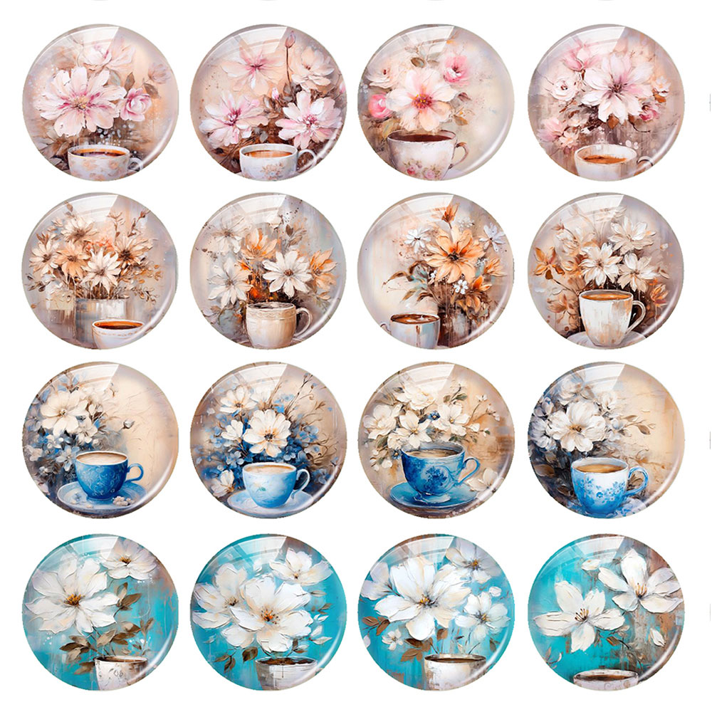 Random Mixed Round/Oval/Square - Coffee Tea Photos 评论和价格