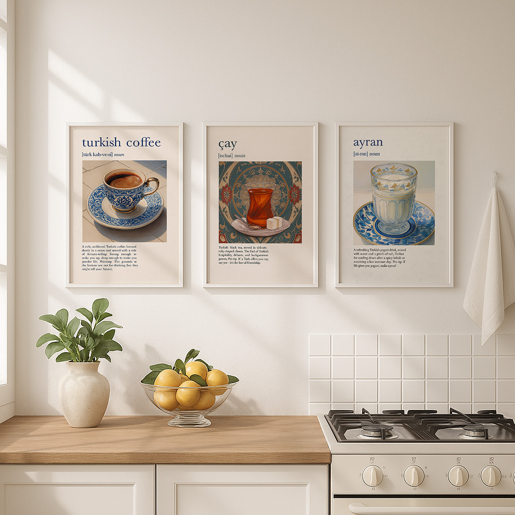 Kitchen Poster Traditional Tur - Coffee And Tea Lyrics 评论和价格
