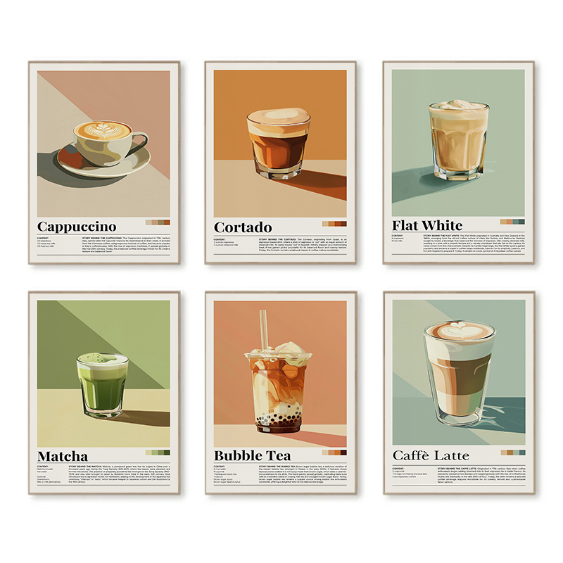 Vintage Coffee Beverage Poster - Coffee Tea Poster 评论和价格