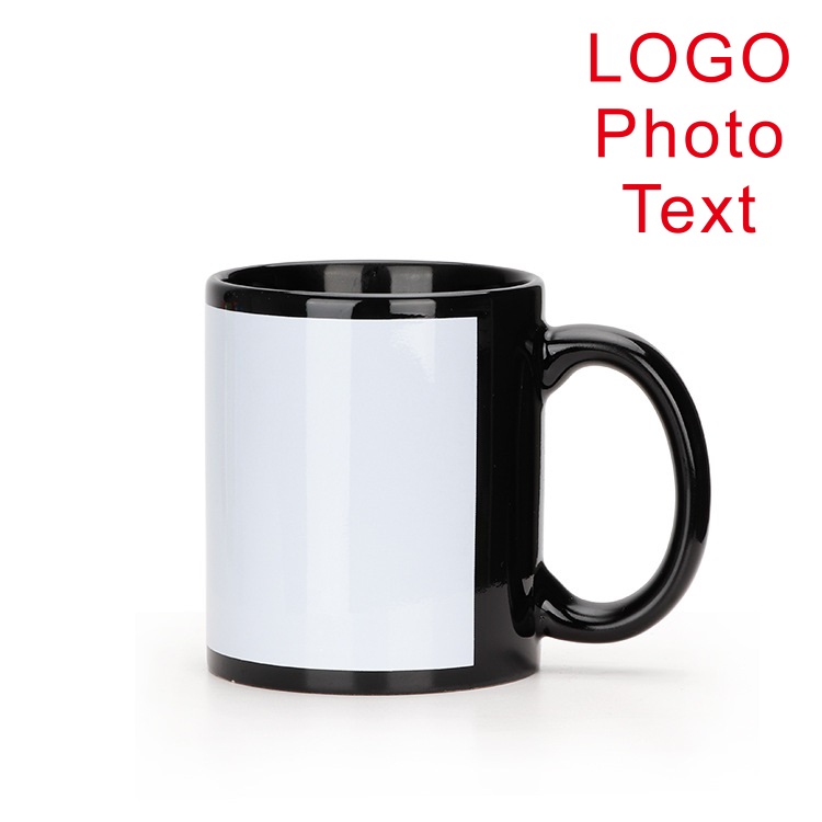 Black Cup DIY LOGO Ceramic 350 - Coffee Tea Photos 评论和价格