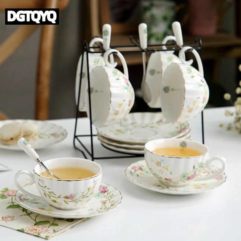 2Pcs Vintage Floral Ceramic Co - Coffee Tea Catering 评论和价格
