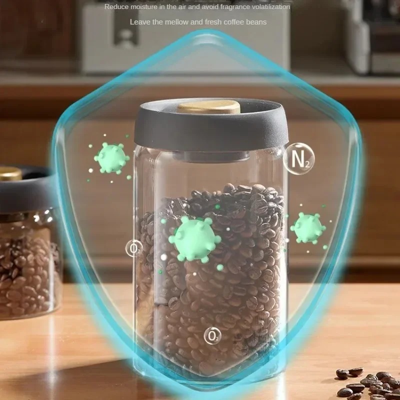 Manual Vacuum Sealed Coffee Ja - Coffee Tea Essentials 评论和价格