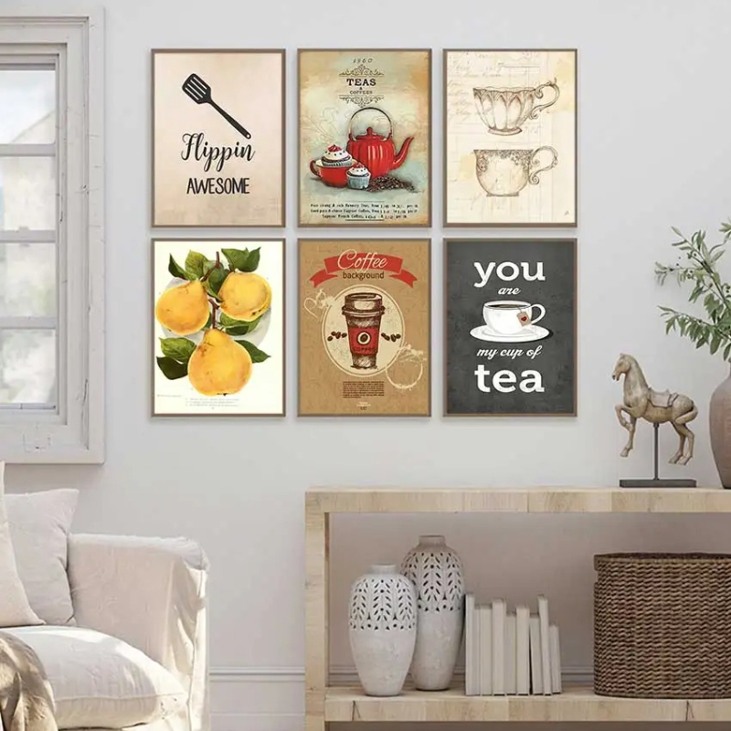Vintage Hot Coffee Tea Time Fo - Coffee Tea Poster 评论和价格