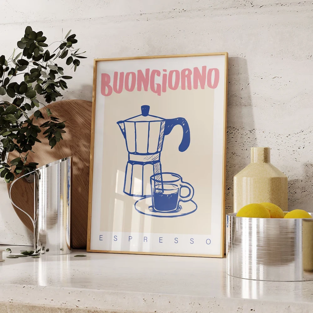 Modern Coffee Espresso Wall Ar - Coffee Tea Poster 评论和价格
