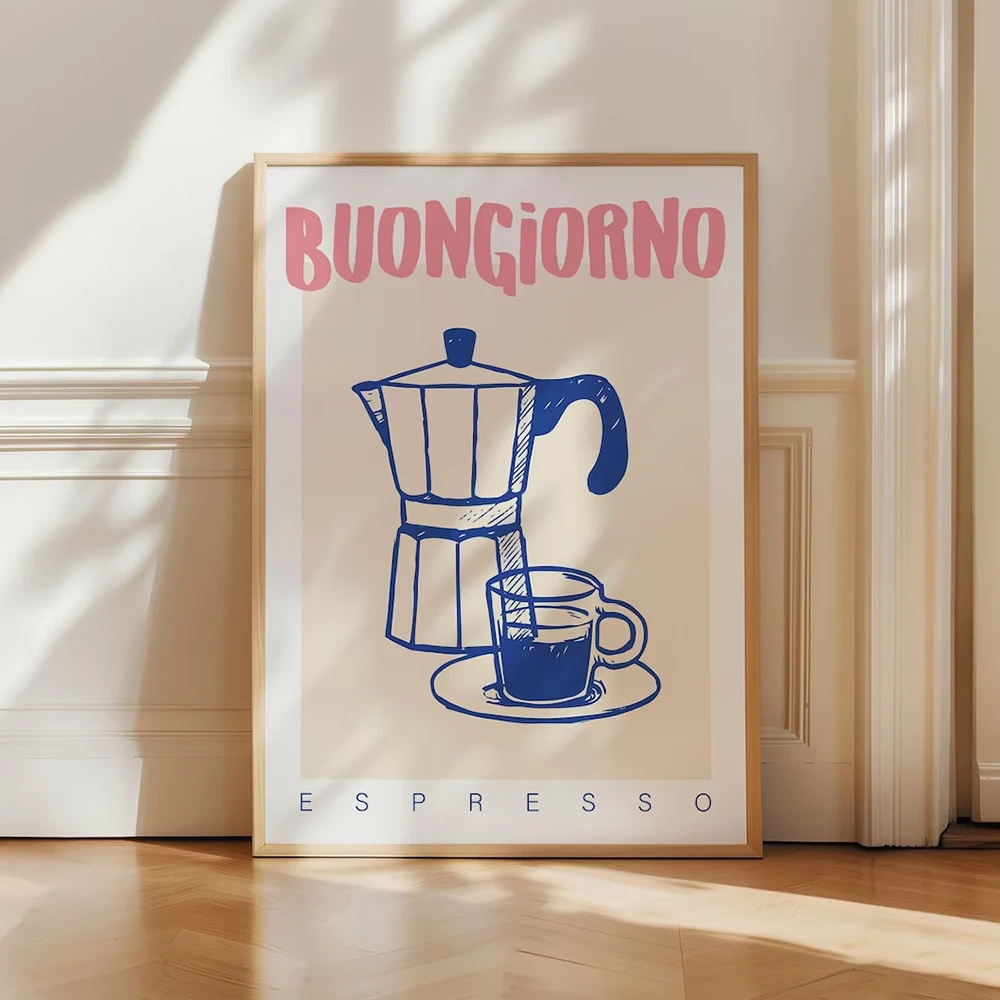 Modern Coffee Espresso Wall Ar - Coffee Tea Poster 评论和价格