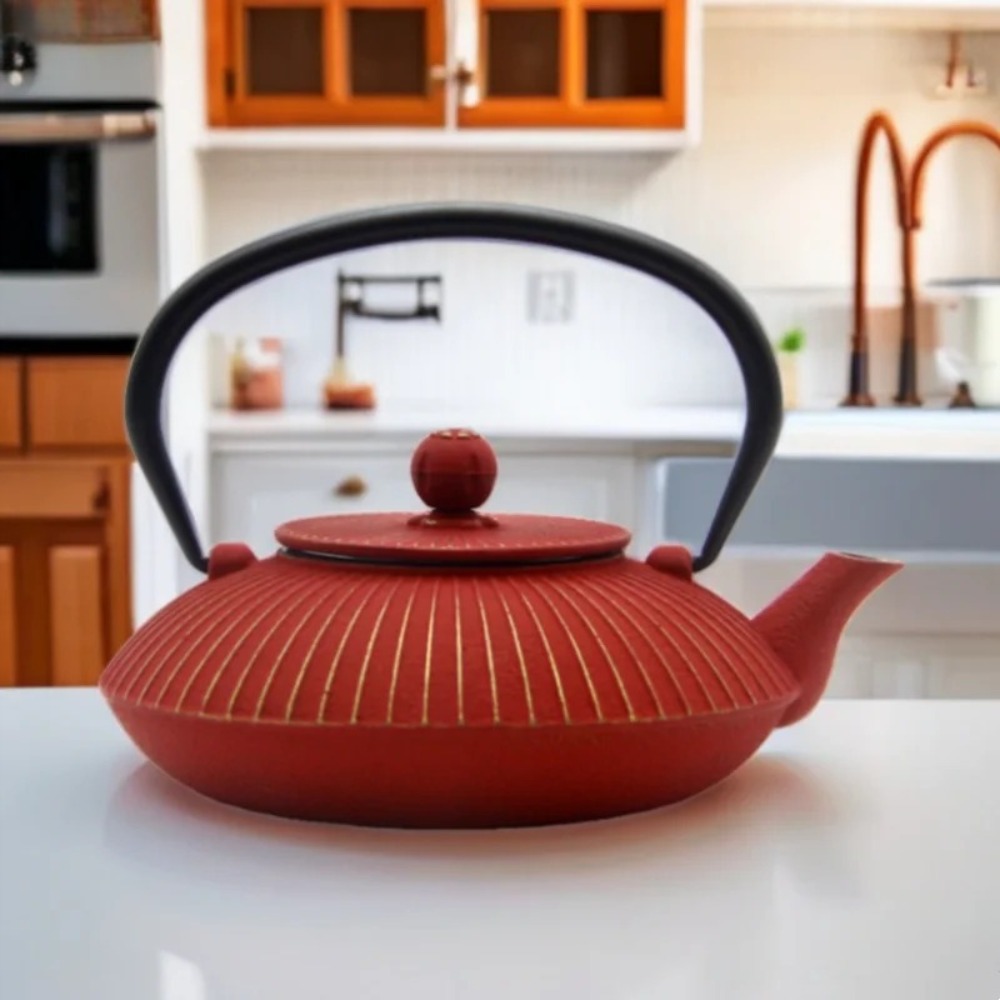 800ml Cast Iron Teapot Umbrell - Cast Iron Teapot 评论和价格