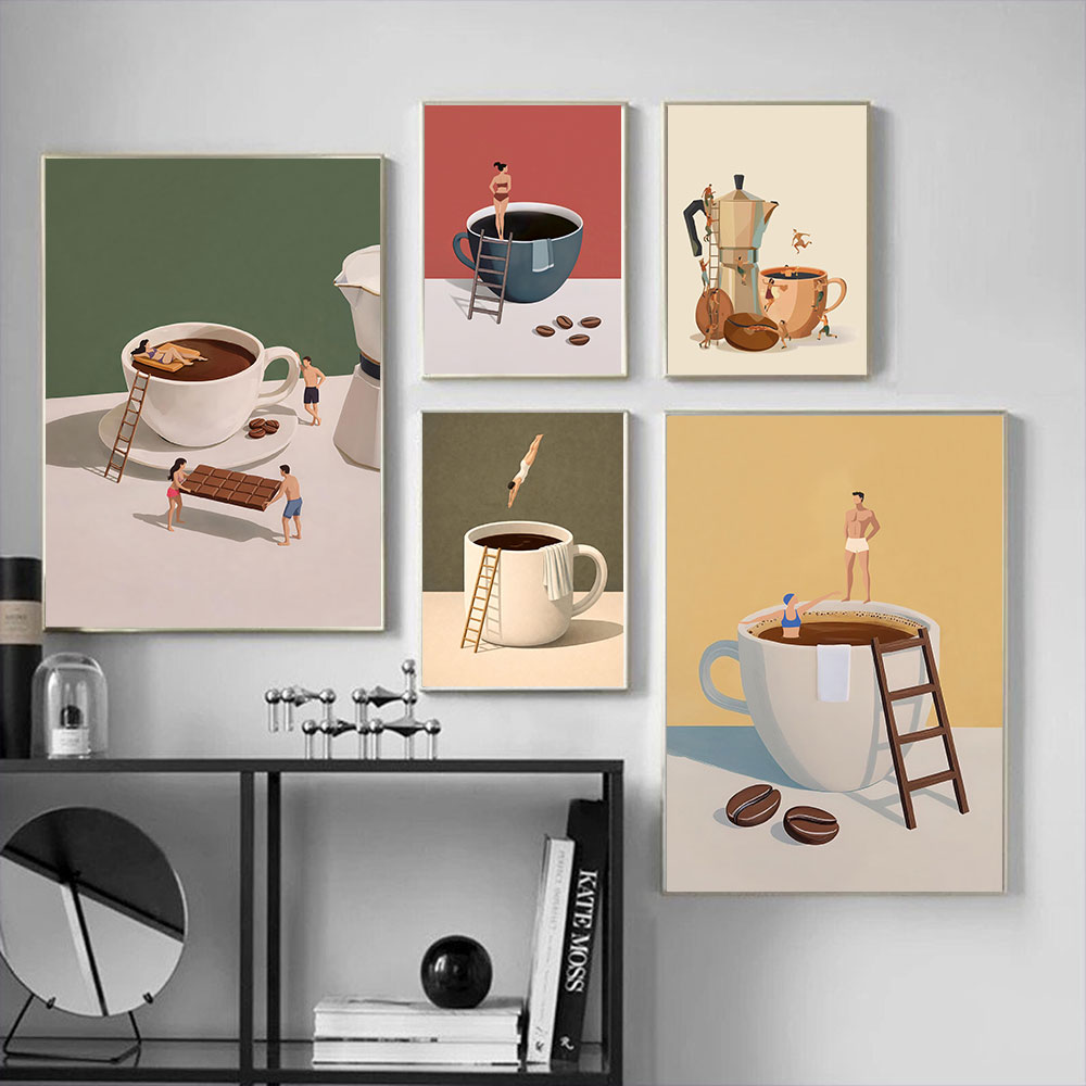 1pc frameless Coffee Adventure - Coffee Tea Poster 评论和价格