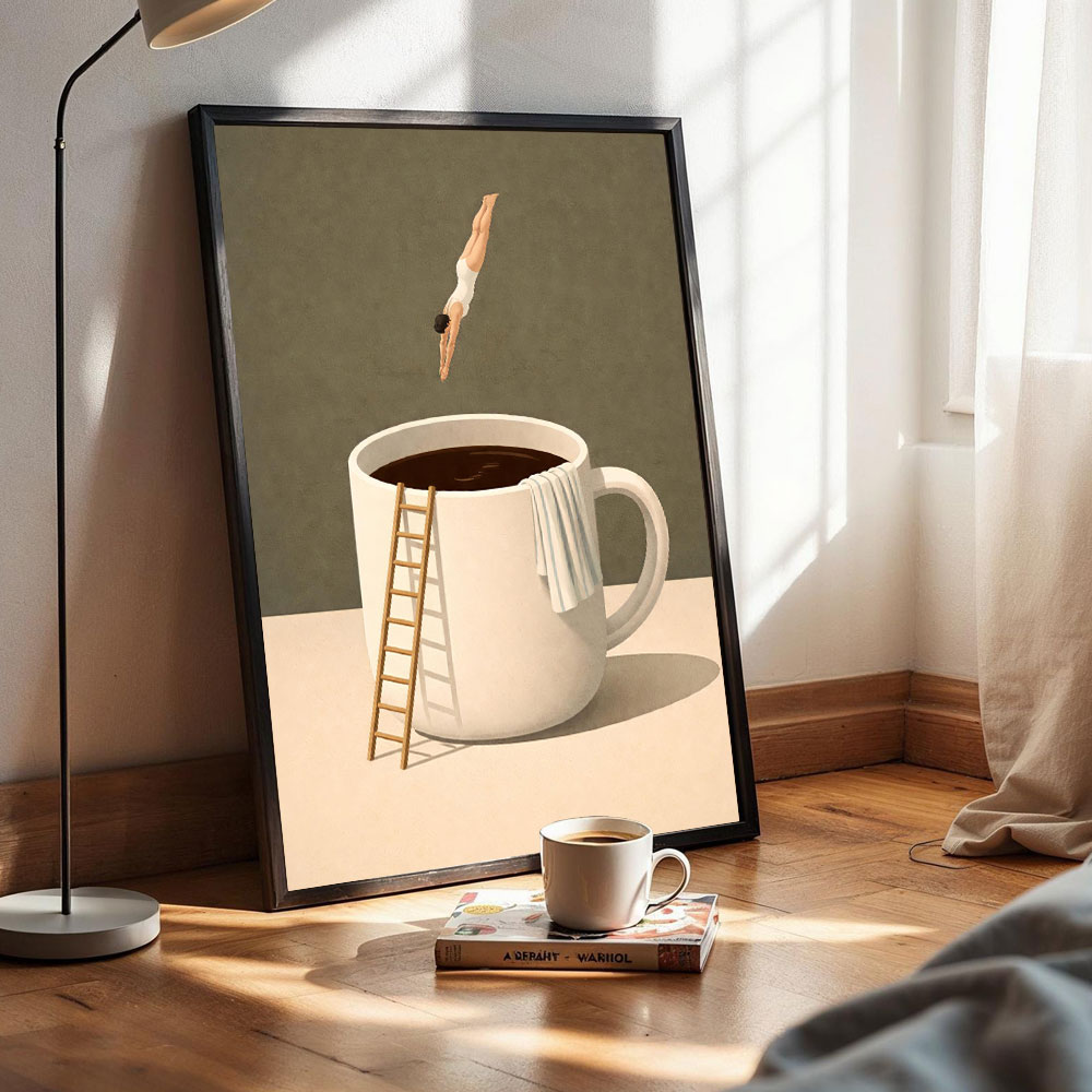 1pc frameless Coffee Adventure - Coffee Tea Poster 评论和价格
