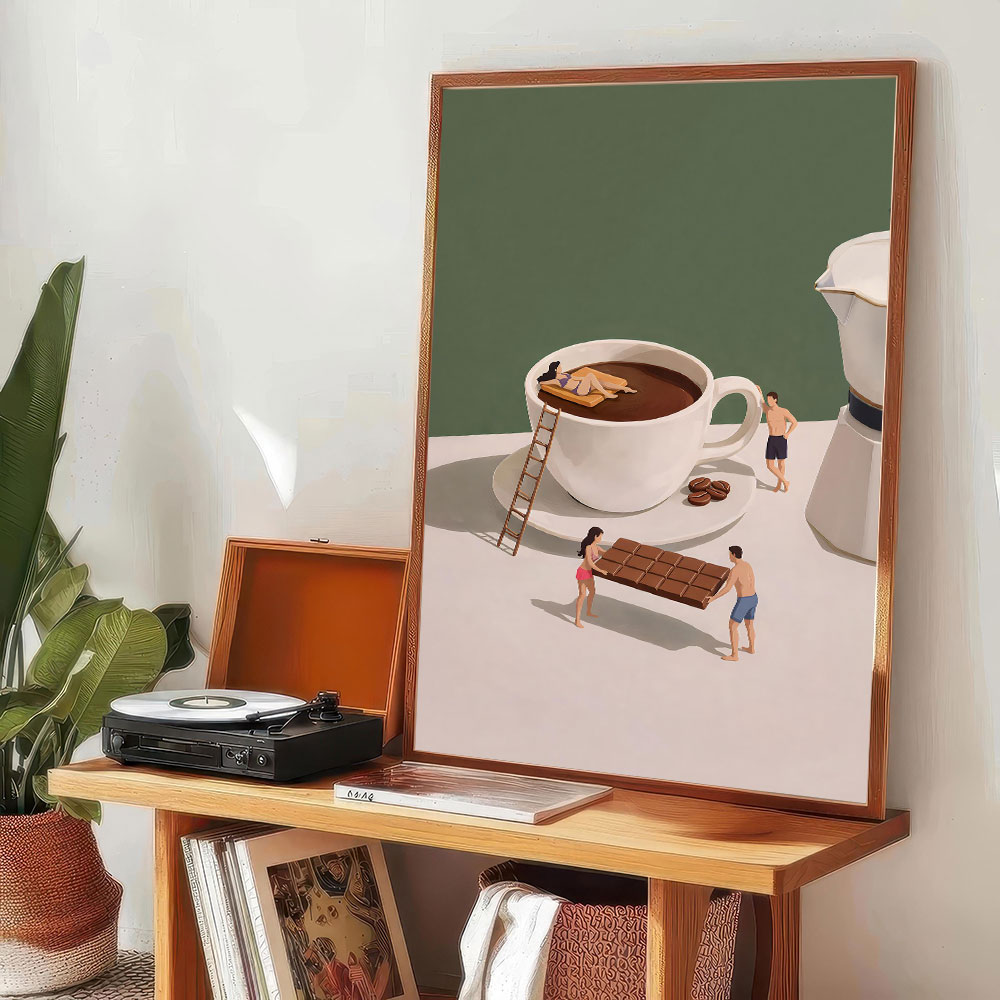 1pc frameless Coffee Adventure - Coffee Tea Poster 评论和价格