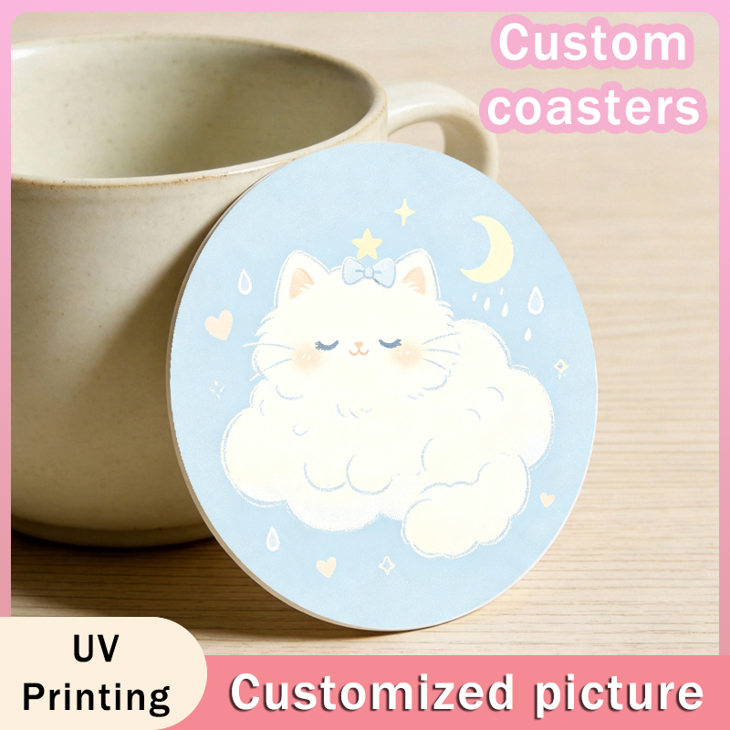 Personalized Cup Mats Custom L - Coffee Tea Photos 评论和价格