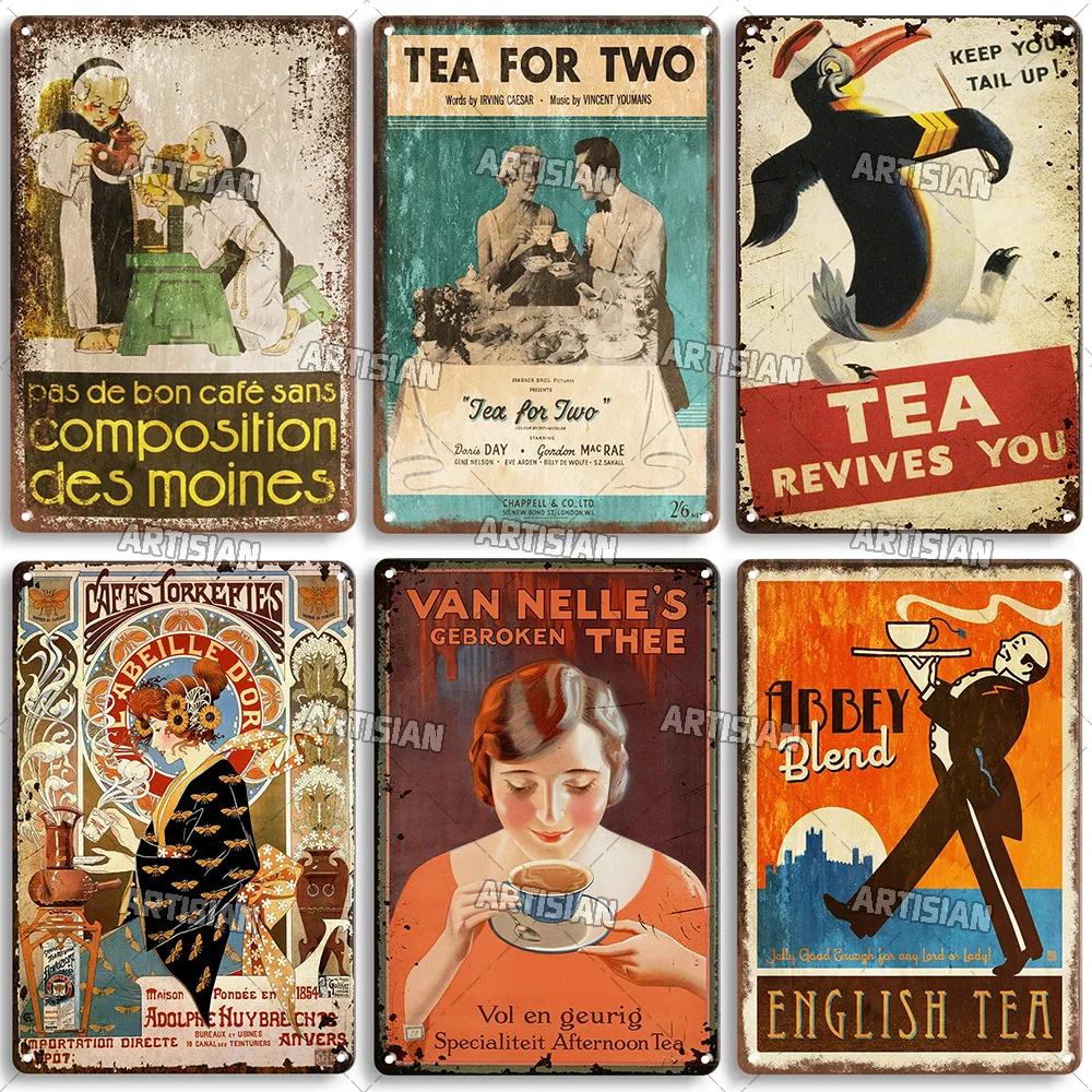 Rusty Coffee Metal Poster Deco - Coffee And Tea Lyrics 评论和价格