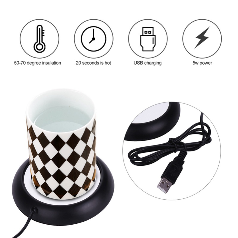Heat Beverage USB Wood Grain C - Coffee Tea Warmer 评论和价格