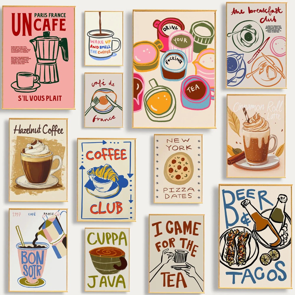 Coffee Shop Afternoon Tea Croi - Coffee Tea Poster 评论和价格