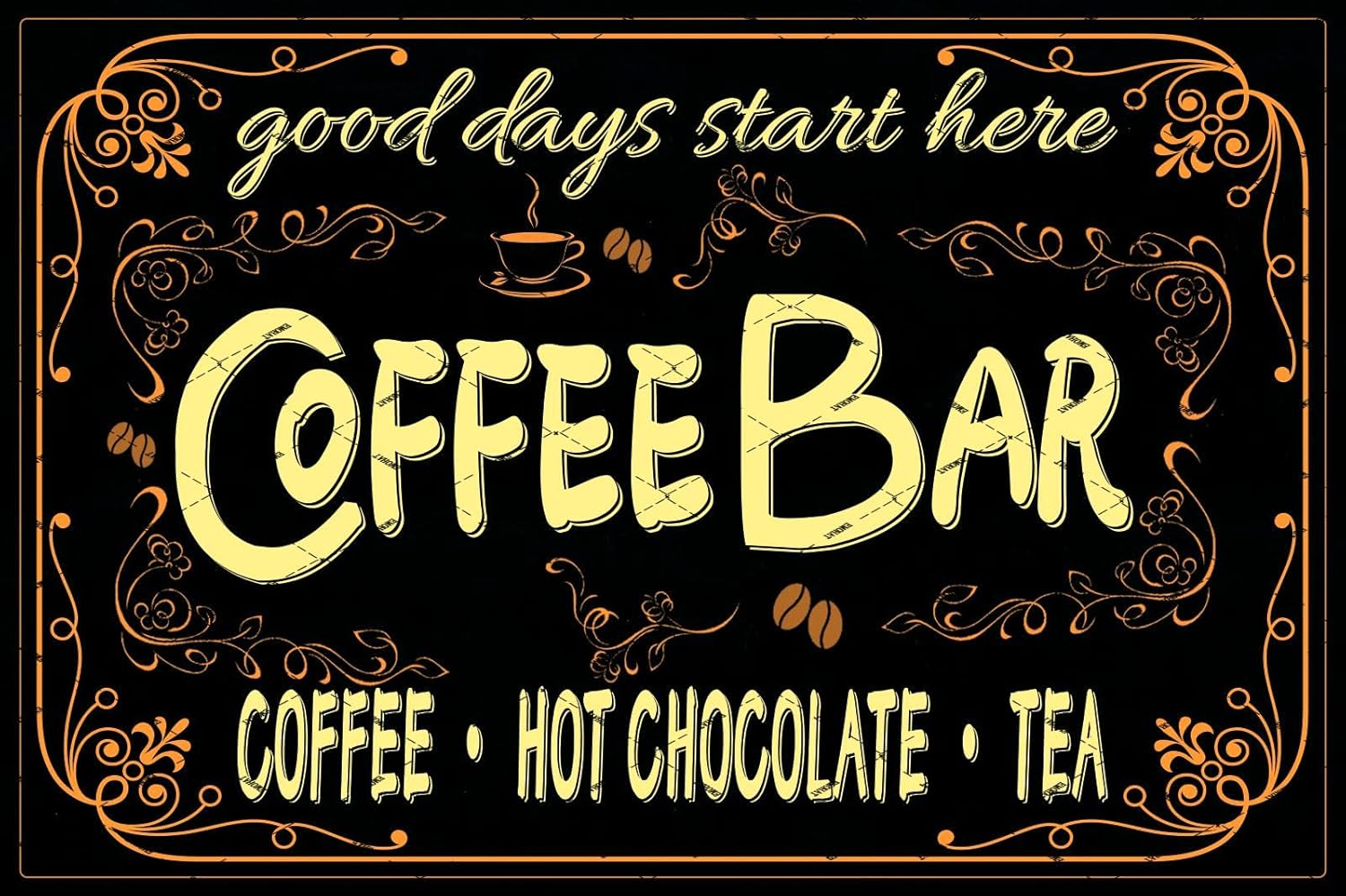 EMOHAT Coffee Bar Sign Hot Cho - Coffee Tea Poster 评论和价格
