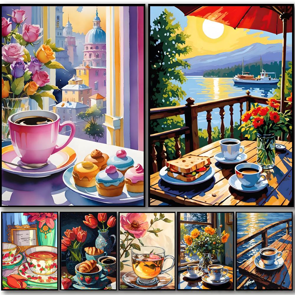 Sweet Cozy Delicate Art A-Afte - Coffee Tea Poster 评论和价格