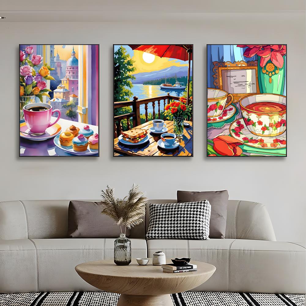 Sweet Cozy Delicate Art A-Afte - Coffee Tea Poster 评论和价格