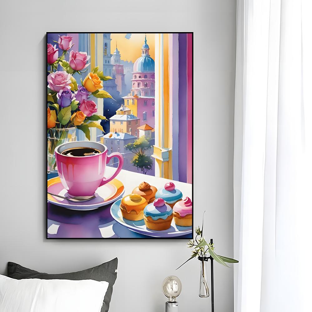 Sweet Cozy Delicate Art A-Afte - Coffee Tea Poster 评论和价格