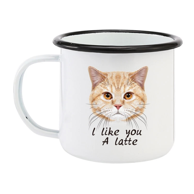 350ML Enamel Coffee Mug DIY LO - Coffee Tea Photos 评论和价格