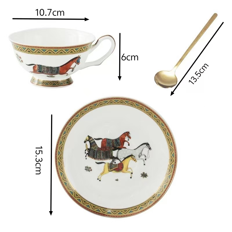 Porcelain Tea Cup and Saucer S - Coffee Tea Gift 评论和价格