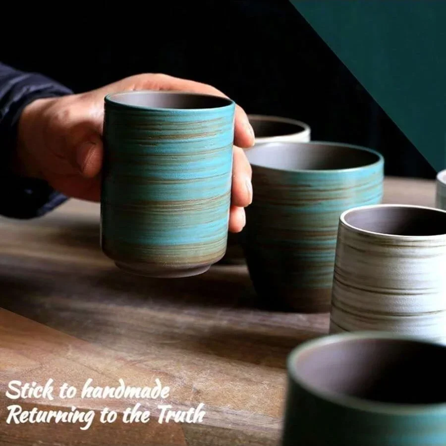 Hand-Painted Crackle Glaze Sto - Coffee Tea Essentials 评论和价格