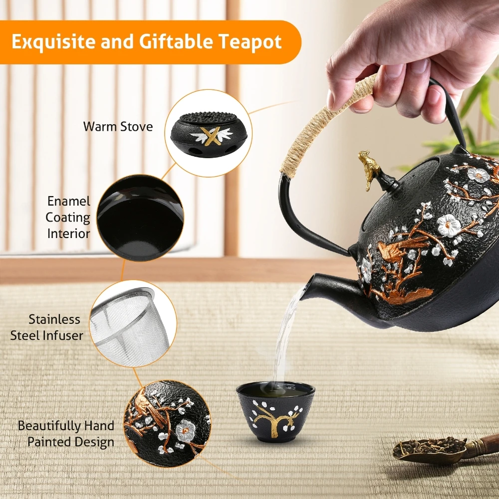 Cast Iron Teapot Set with Alco - Cast Iron Teapot 评论和价格