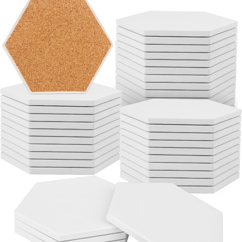 5Pcs Blank Ceramic Absorbent C - Coffee Tea Photos 评论和价格