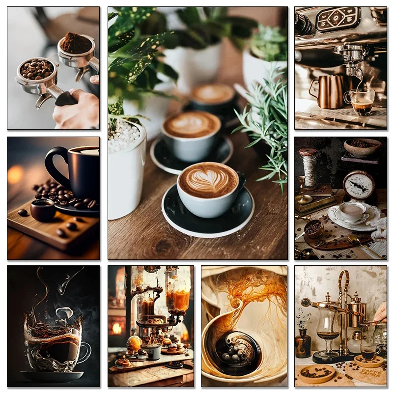 Vintage Coffee Bean Hand Coffe - Coffee Tea Poster 评论和价格